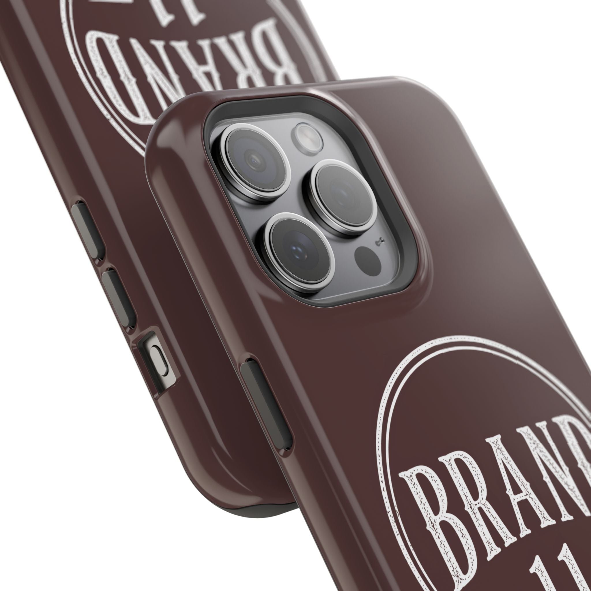 Magnetic Impact-Resistant Phone Case — Vintage 'Brand 11' Logo, MagSafe-Compatible Protective Cover