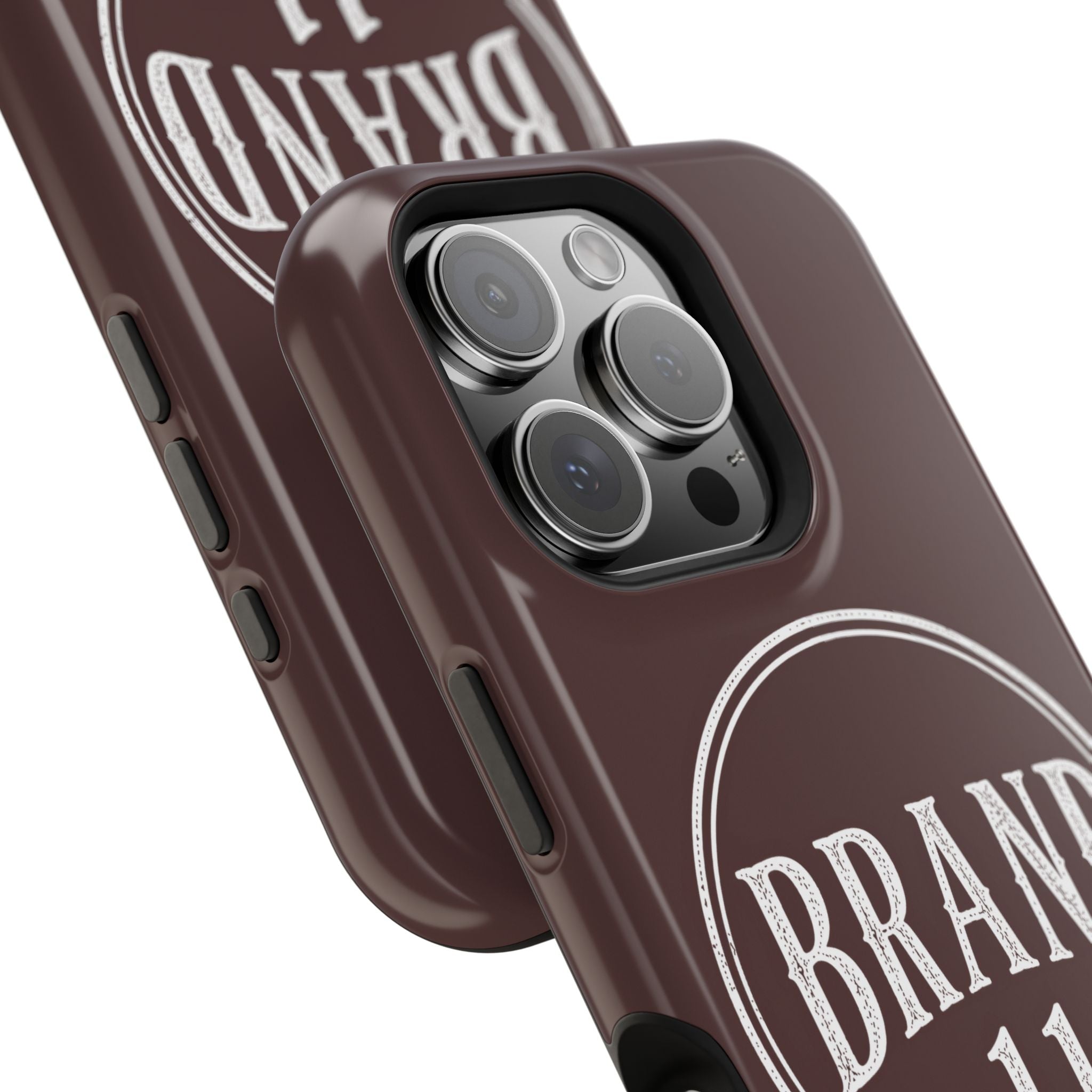 Magnetic Impact-Resistant Phone Case — Vintage 'Brand 11' Logo, MagSafe-Compatible Protective Cover