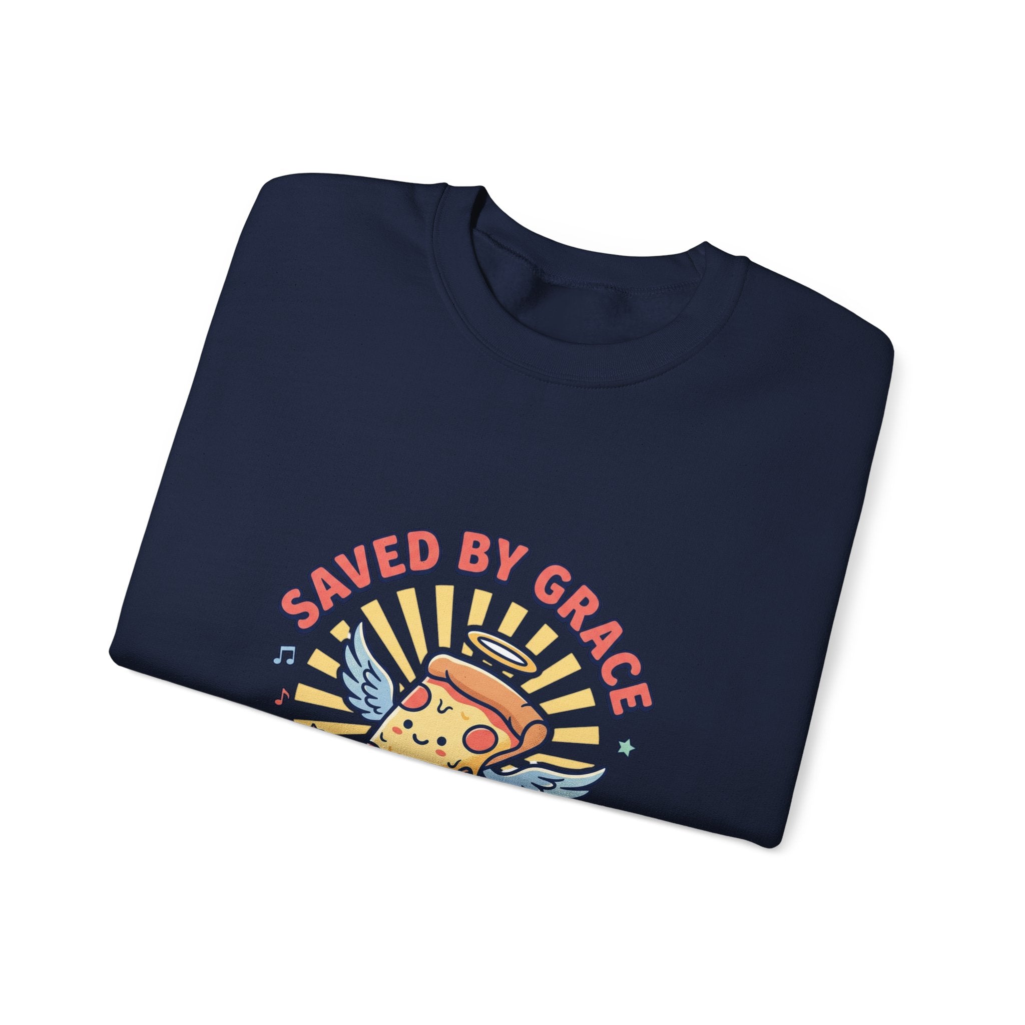 Saved by Grace Crewneck Sweatshirt | Christian memes, church camp retro