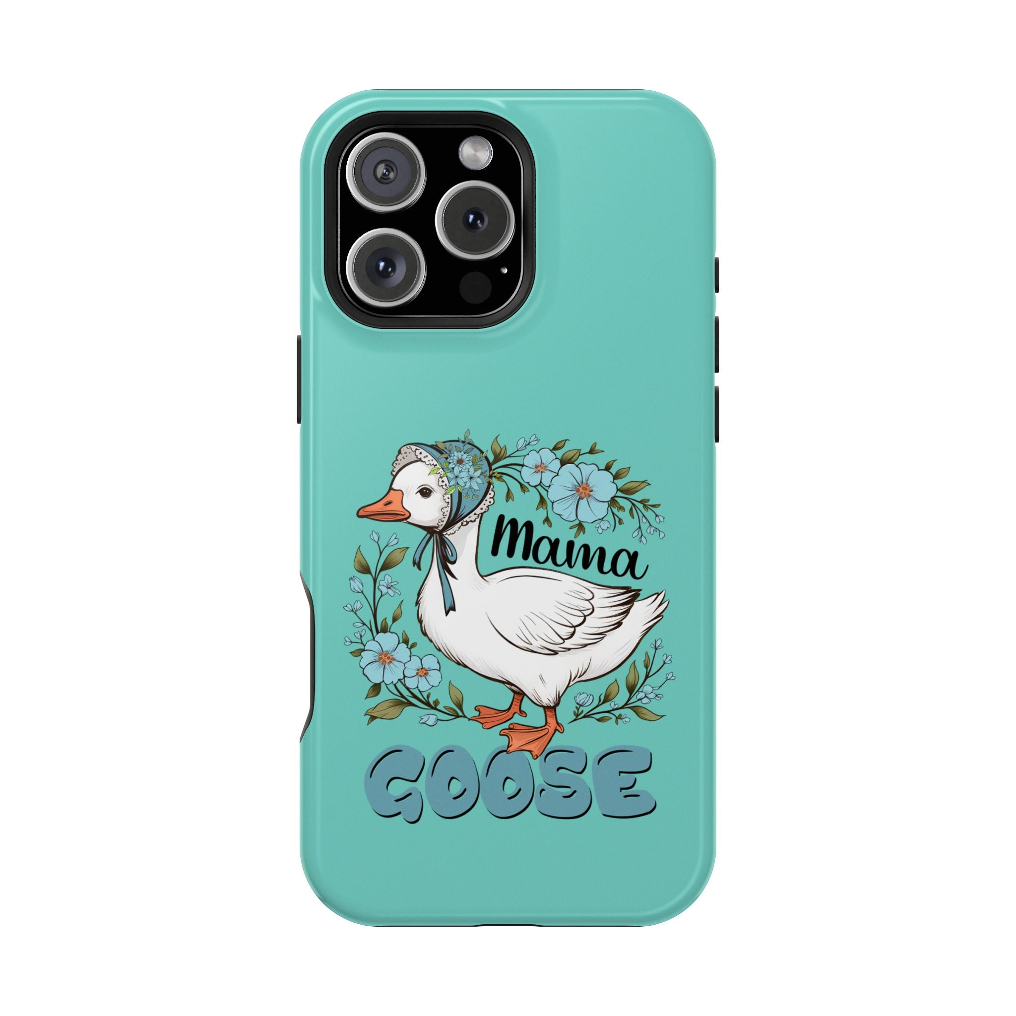 Mama Goose Phone Case — Cute Floral Goose Magnetic Impact‑Resistant Cover