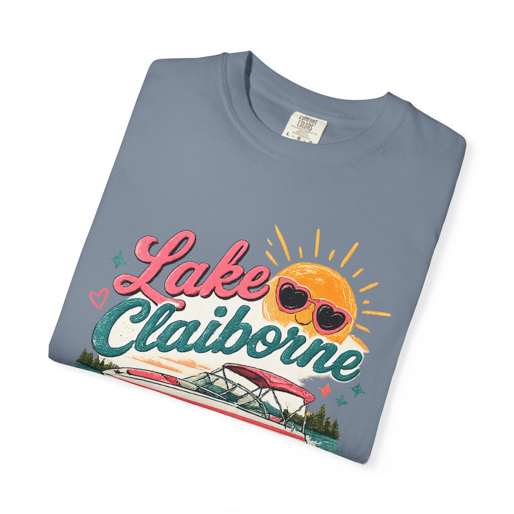 Lake Claiborne T-Shirt — Retro Lakeside Summer Graphic Tee