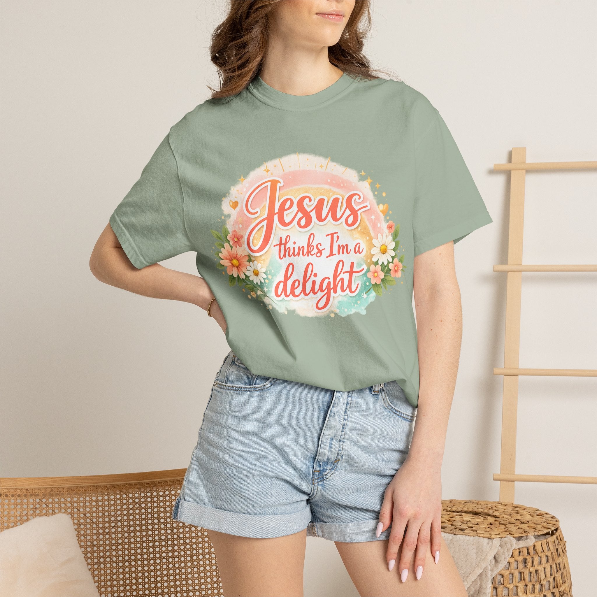 Jesus Thinks I’m a Delight Floral T-Shirt