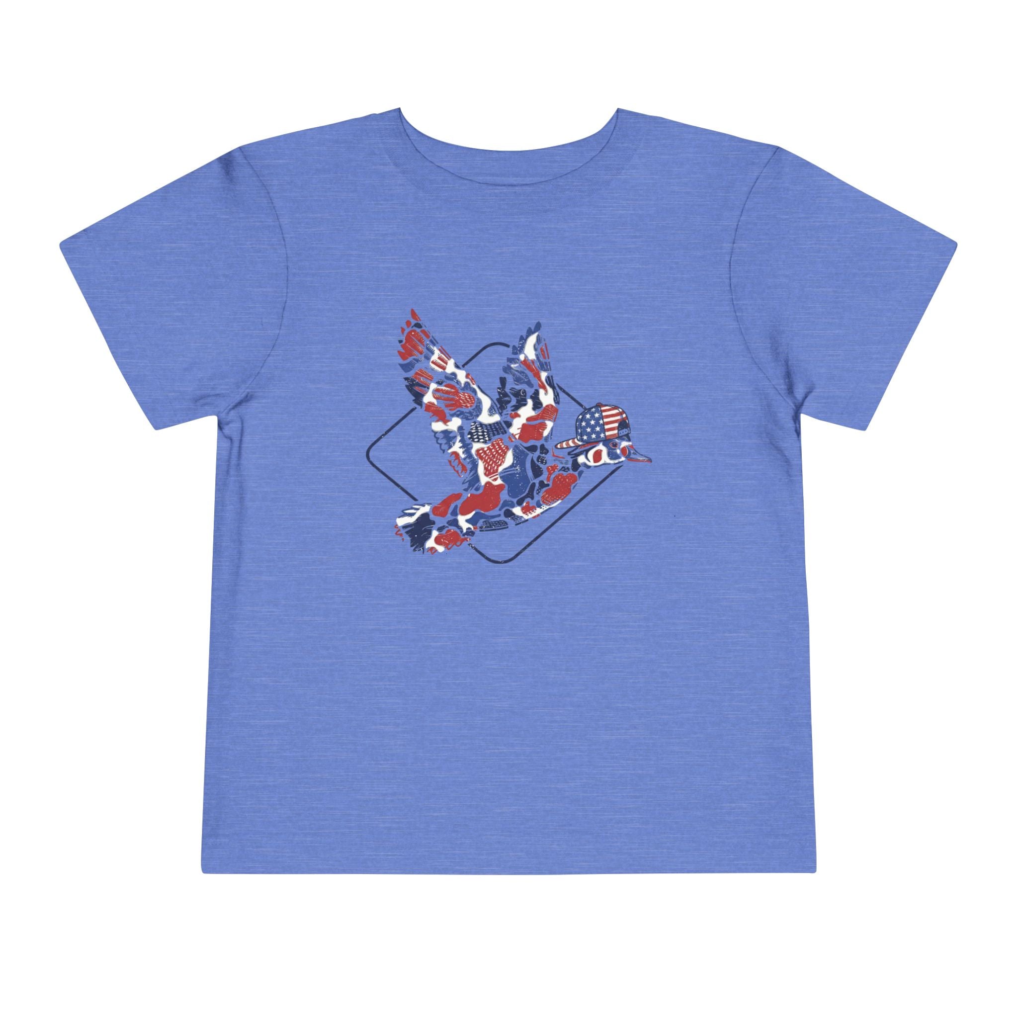 Toddler Tee — Patriotic Patchwork Dove Graphic (4th of July, Memorial Day)