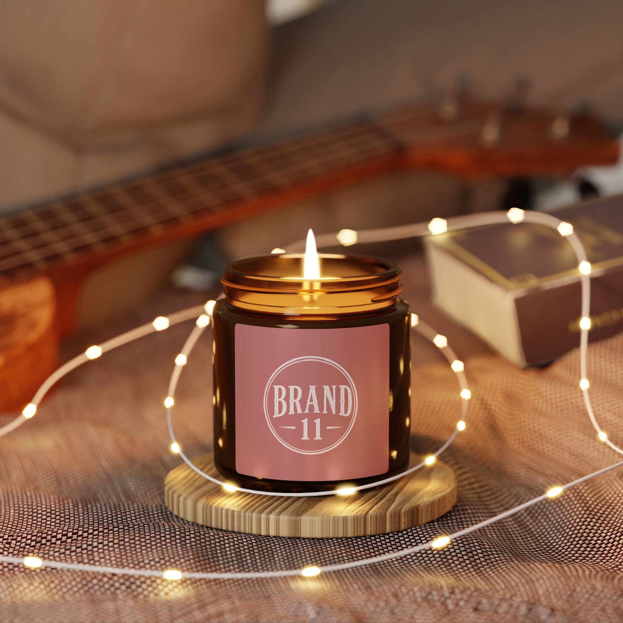 Amber Jar Soy Candle — Scented Aromatherapy Candle in Amber Jar (Multiple Sizes)