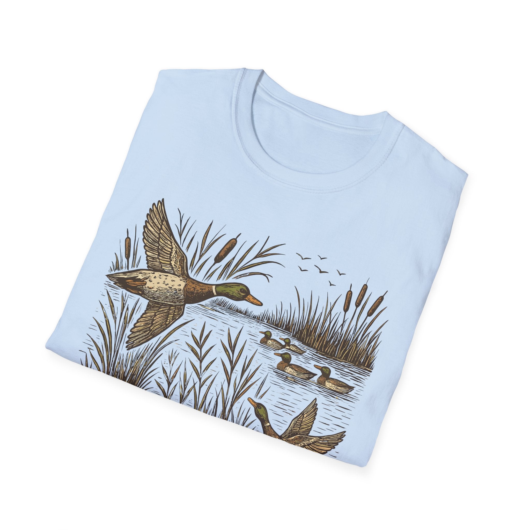 Mallard Duck T-Shirt – Vintage Flying Ducks Wildlife Graphic Tee
