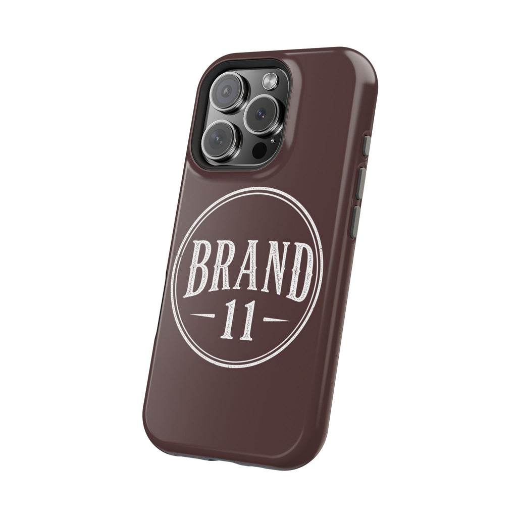 Magnetic Impact-Resistant Phone Case — Vintage 'Brand 11' Logo, MagSafe-Compatible Protective Cover