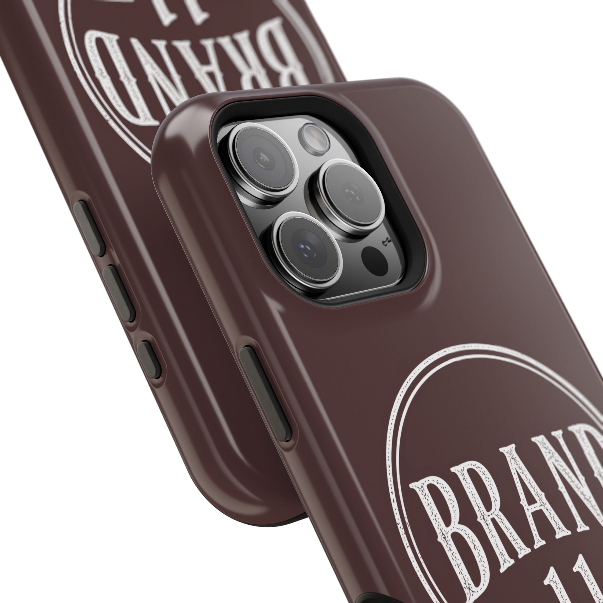 Magnetic Impact-Resistant Phone Case — Vintage 'Brand 11' Logo, MagSafe-Compatible Protective Cover