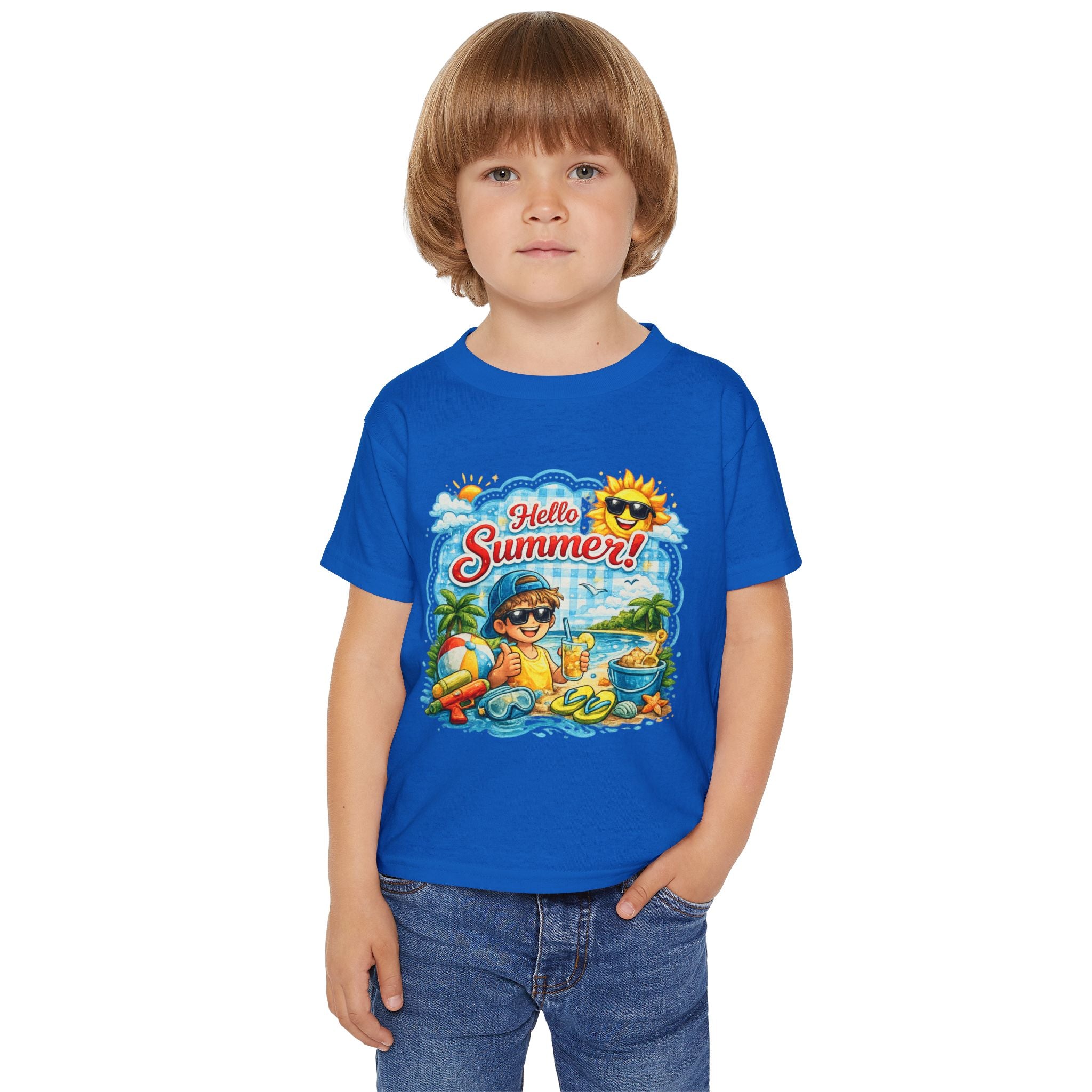 Hello Summer! Toddler T-Shirt — Cute Beach Vacation Tee for Kids