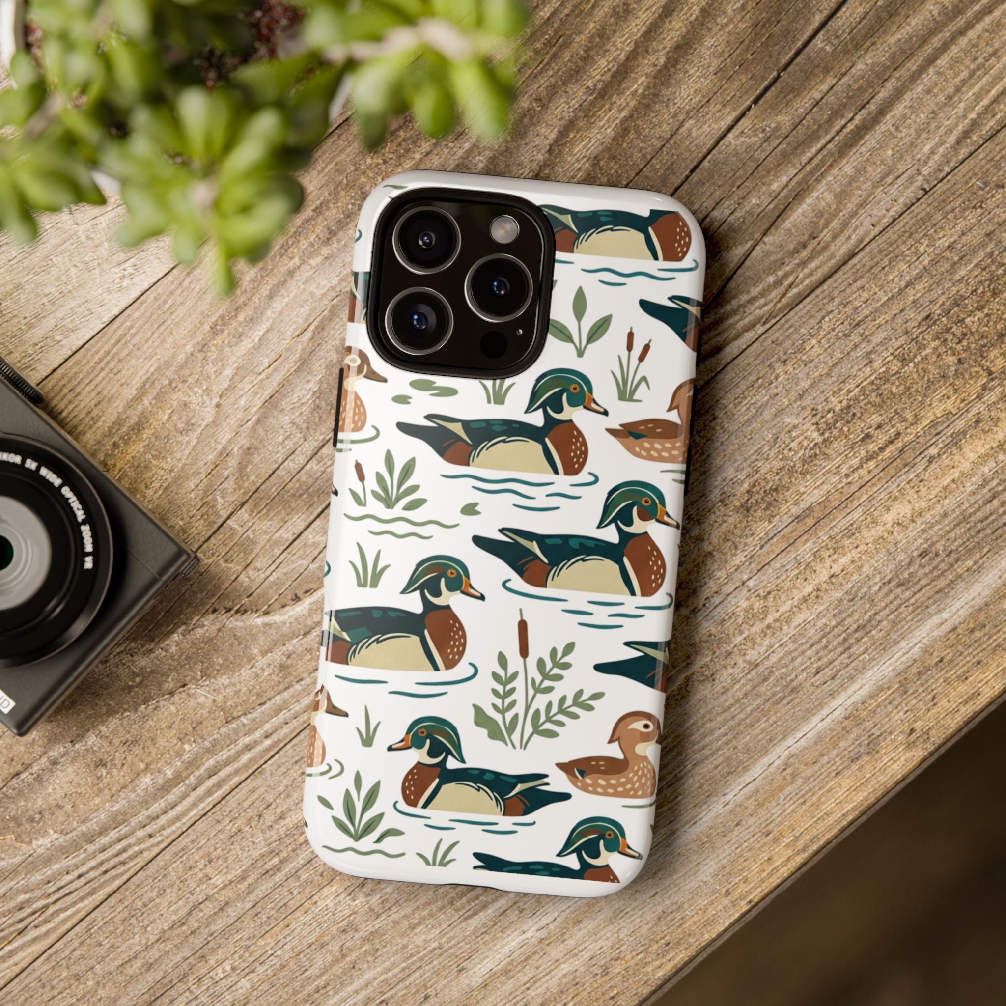 Duck Pattern Phone Case — Cute Woodland Waterfowl iPhone Case