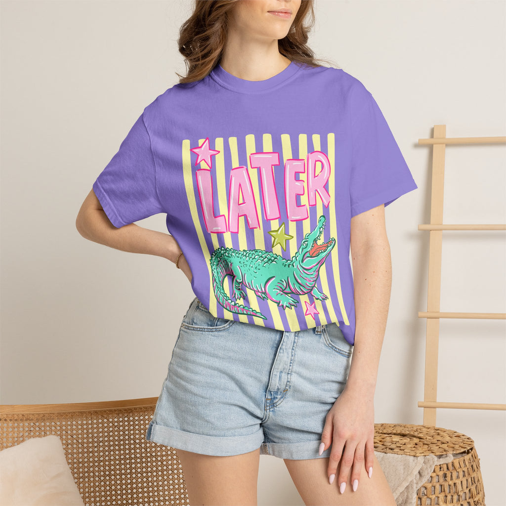 Later Gator T-Shirt — Retro Pastel Graphic Tee