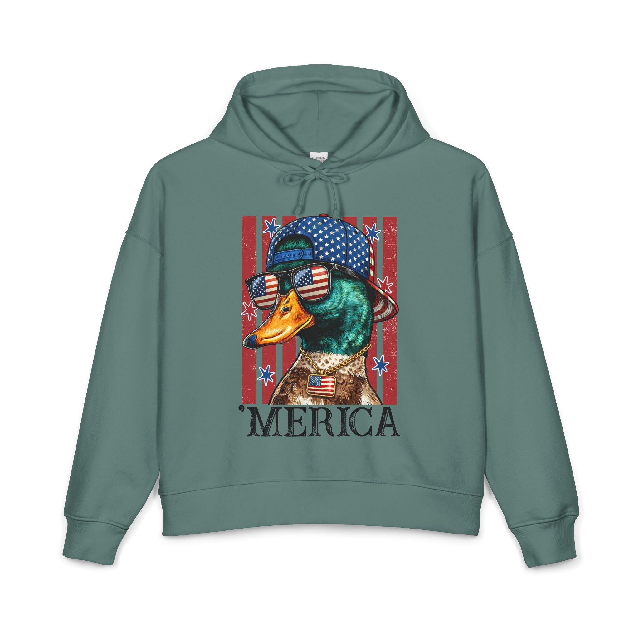 Duck 'Merica Hoodie — Patriotic Americana Graphic Pullover