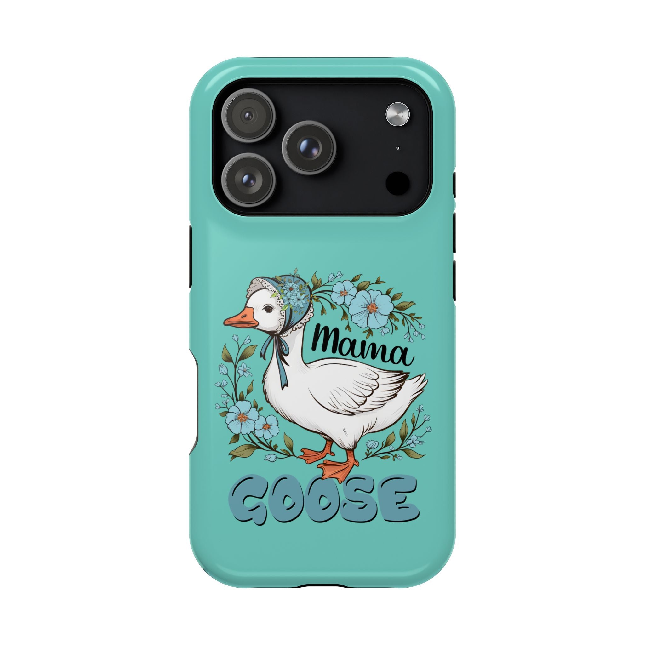 Mama Goose Phone Case — Cute Floral Goose Magnetic Impact‑Resistant Cover