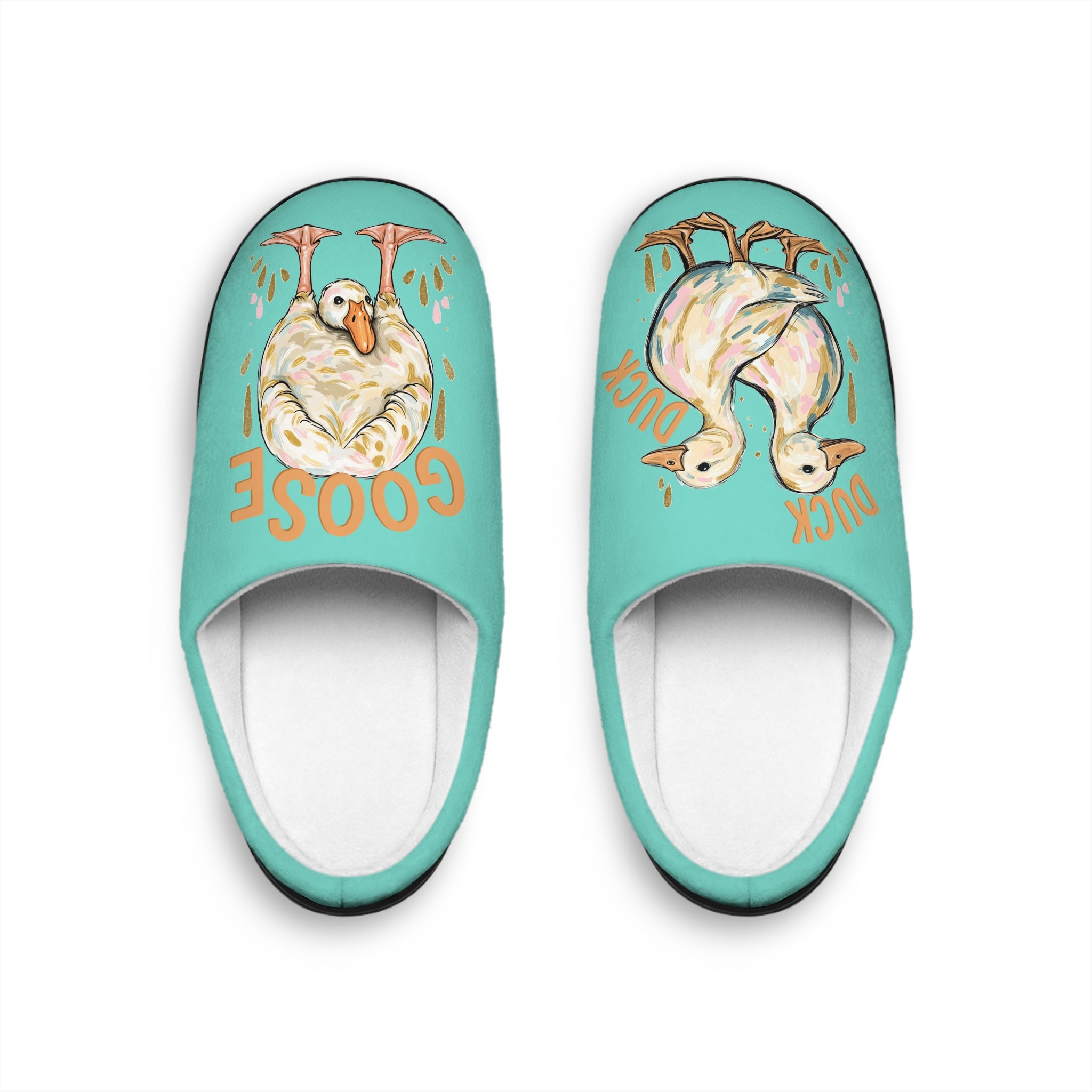 Goose & Duck Indoor Slippers – Cute Pastel Animal Cozy House Shoes