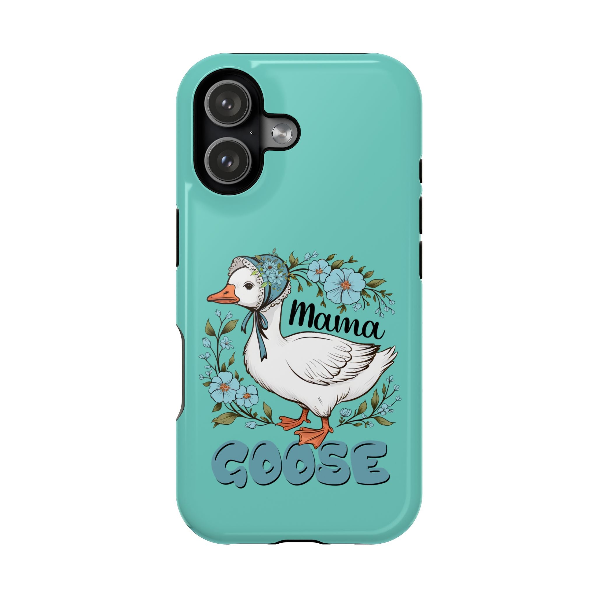 Mama Goose Phone Case — Cute Floral Goose Magnetic Impact‑Resistant Cover