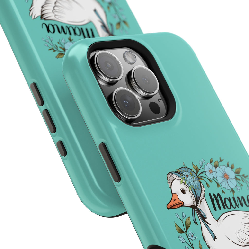 Mama Goose Phone Case — Cute Floral Goose Magnetic Impact‑Resistant Cover