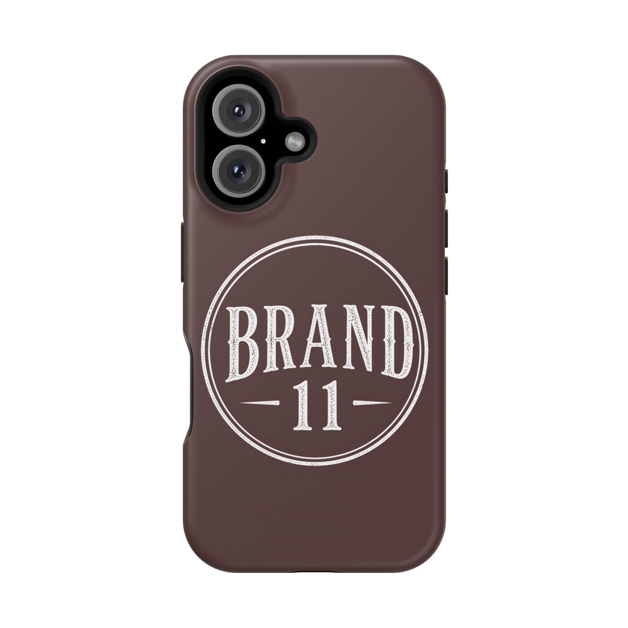 Magnetic Impact-Resistant Phone Case — Vintage 'Brand 11' Logo, MagSafe-Compatible Protective Cover