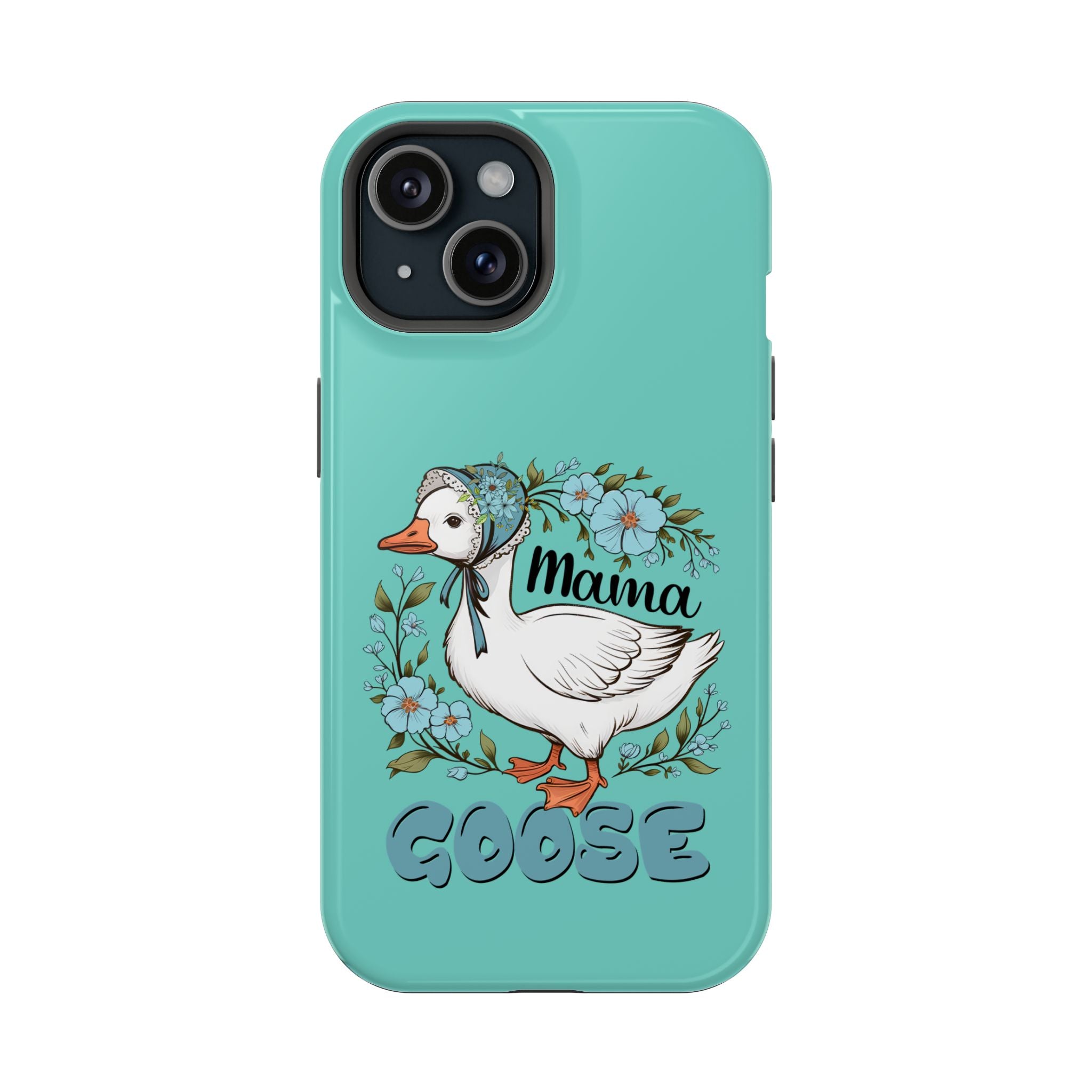 Mama Goose Phone Case — Cute Floral Goose Magnetic Impact‑Resistant Cover