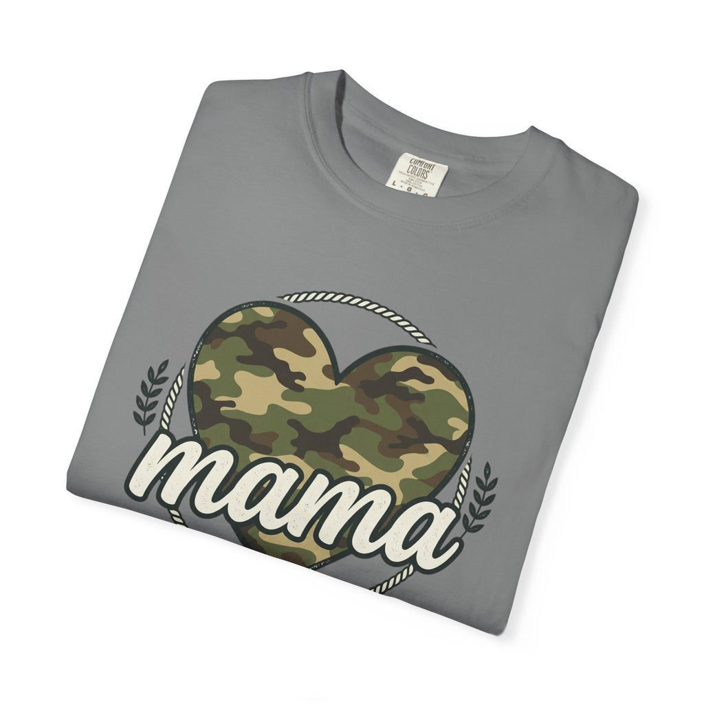 Mama Camo Heart T-Shirt — Military Camouflage Mom Tee