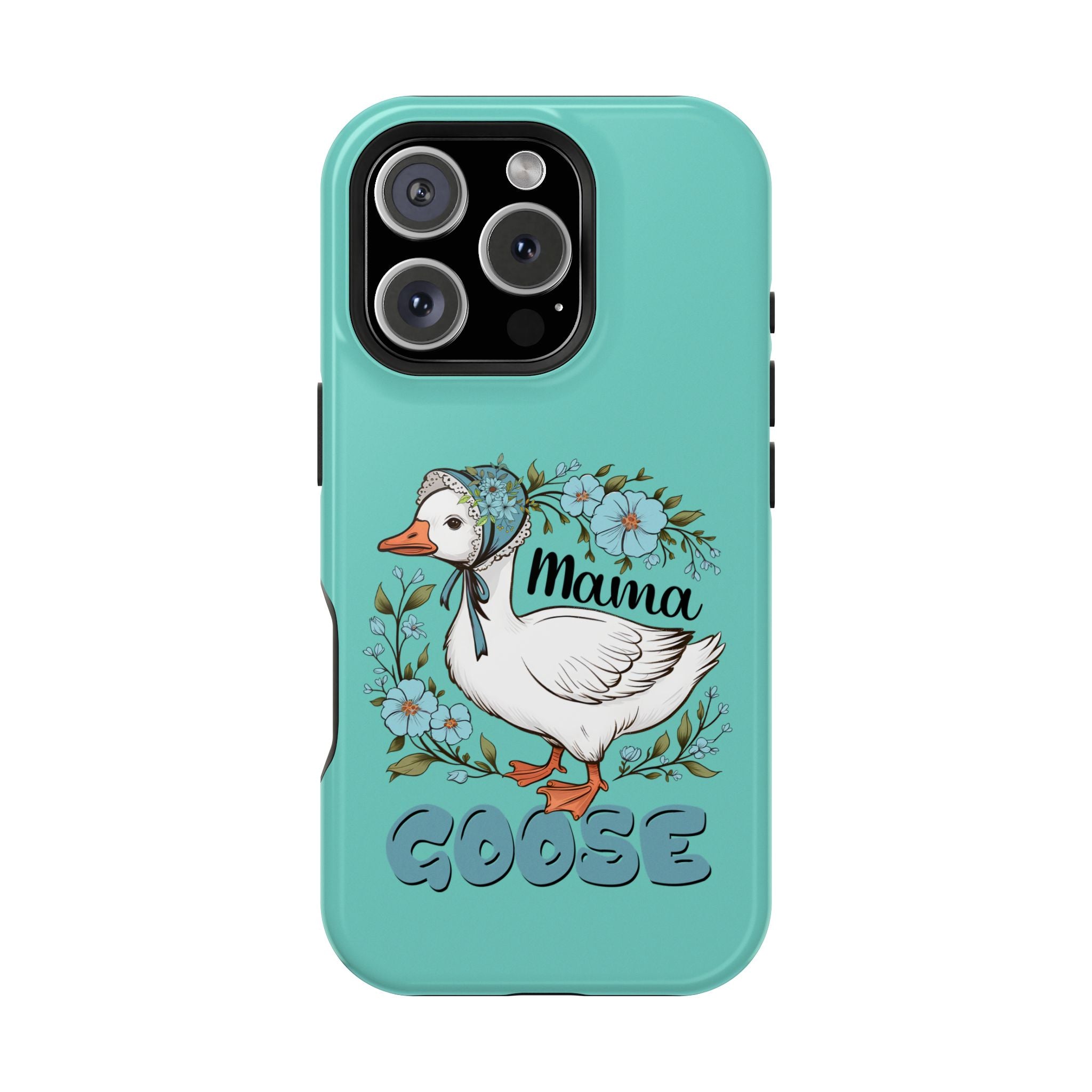 Mama Goose Phone Case — Cute Floral Goose Magnetic Impact‑Resistant Cover