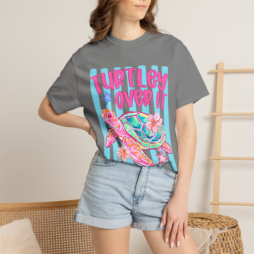 Turtley Over It Sea Turtle Graphic T-Shirt