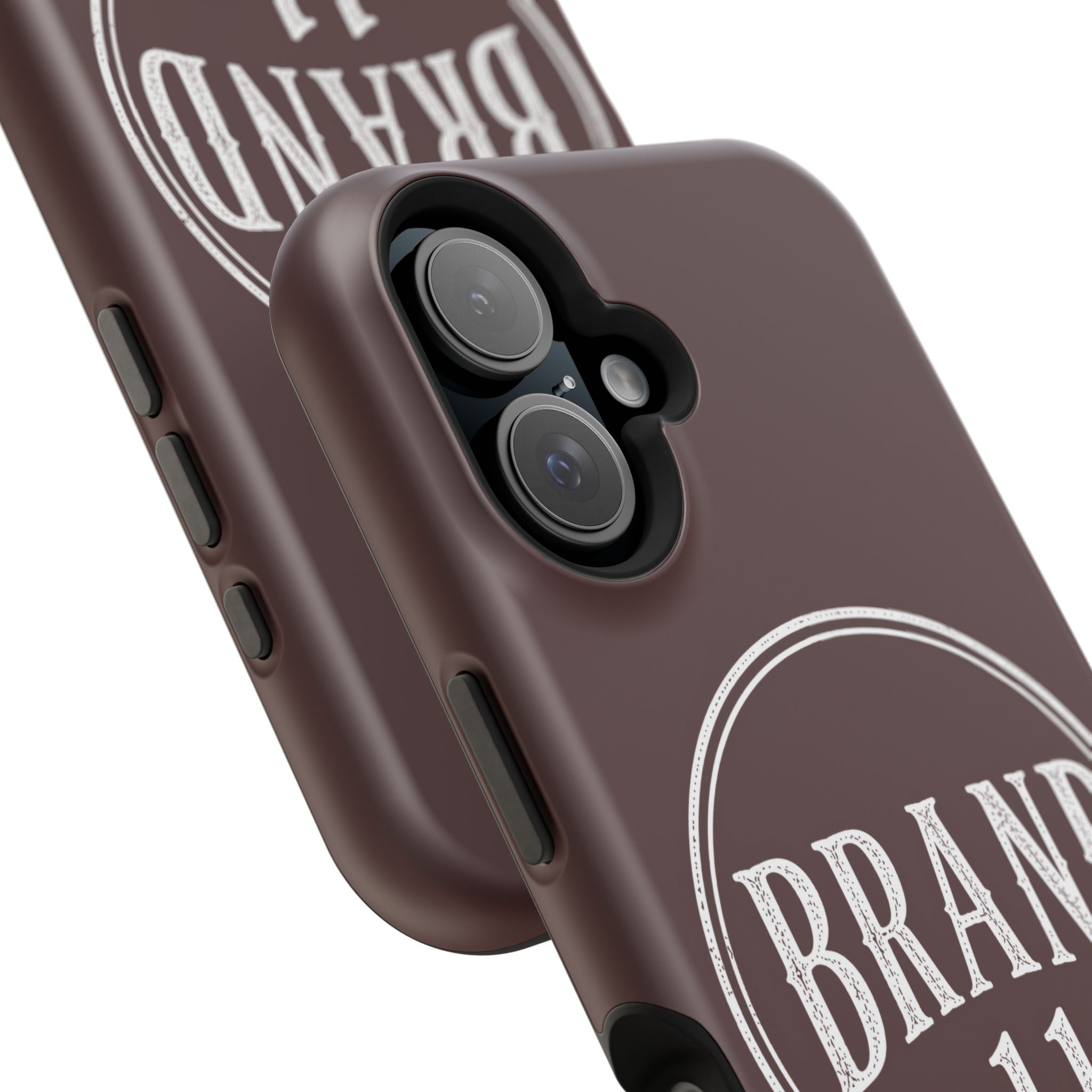 Magnetic Impact-Resistant Phone Case — Vintage 'Brand 11' Logo, MagSafe-Compatible Protective Cover