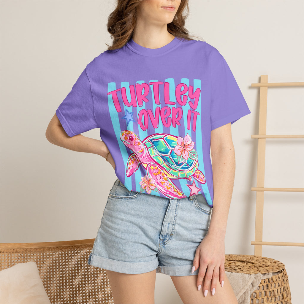 Turtley Over It Sea Turtle Graphic T-Shirt