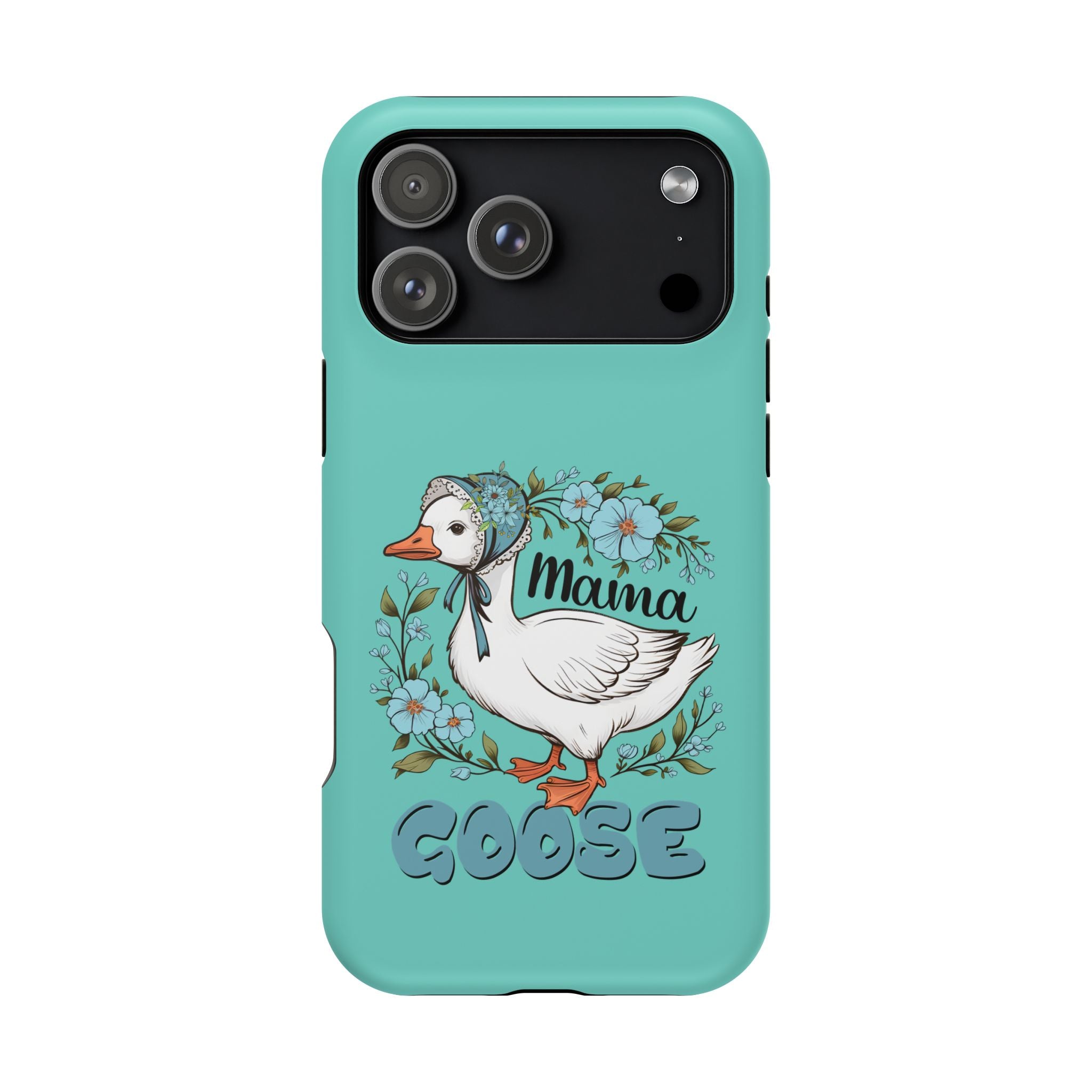 Mama Goose Phone Case — Cute Floral Goose Magnetic Impact‑Resistant Cover