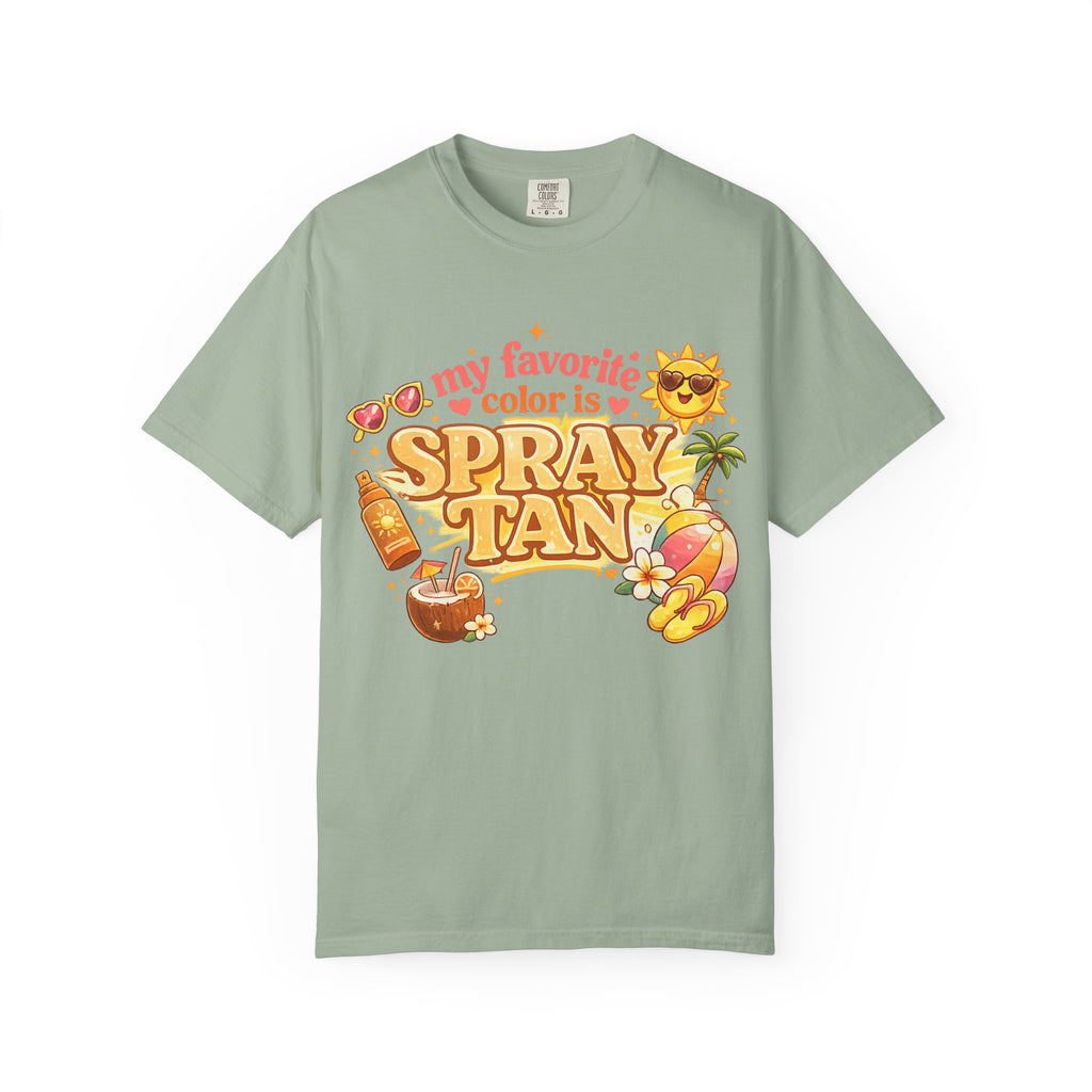 Spray Tan Retro Beach T-Shirt — "My Favorite Color is Spray Tan"