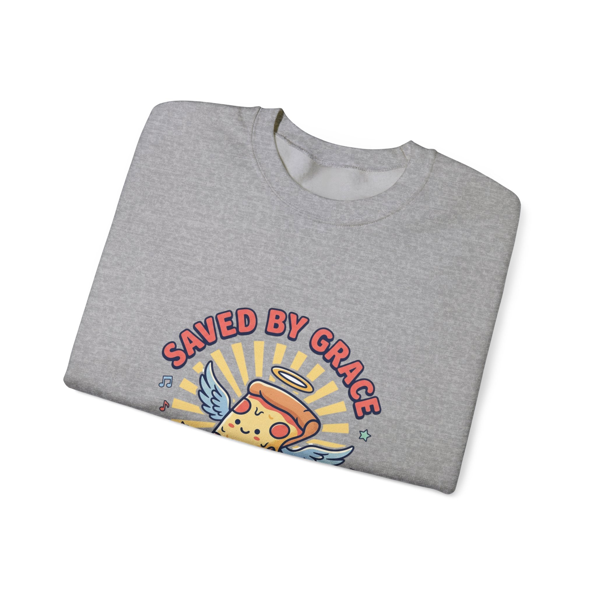 Saved by Grace Crewneck Sweatshirt | Christian memes, church camp retro