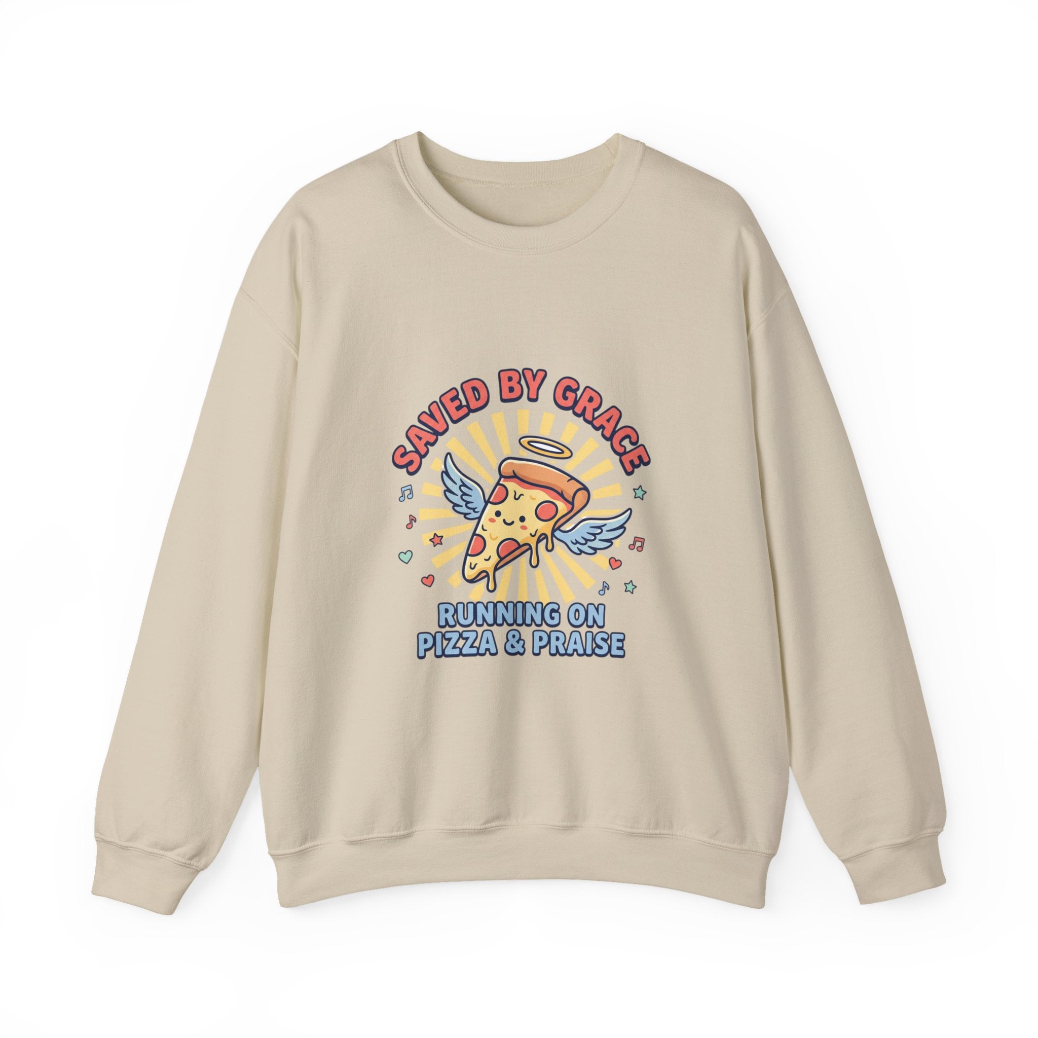Saved by Grace Crewneck Sweatshirt | Christian memes, church camp retro
