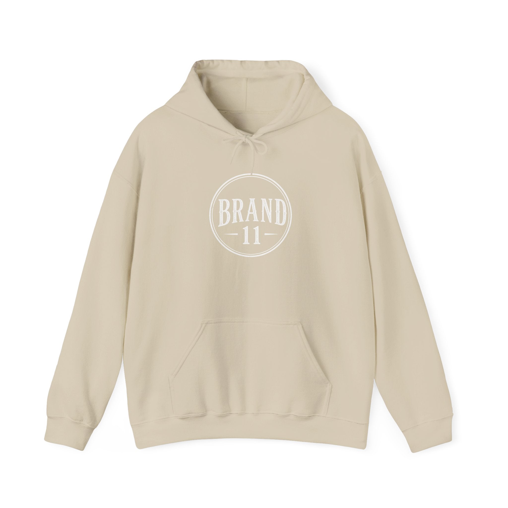 Brand 11 Vintage Circle Logo Hoodie – Classic Black Pullover