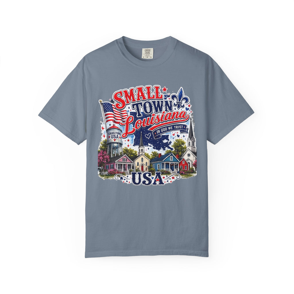Small Town Louisiana USA T-Shirt — Patriotic Vintage Travel Tee