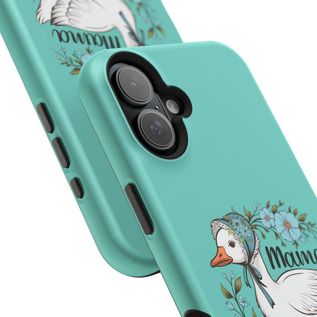 Mama Goose Phone Case — Cute Floral Goose Magnetic Impact‑Resistant Cover