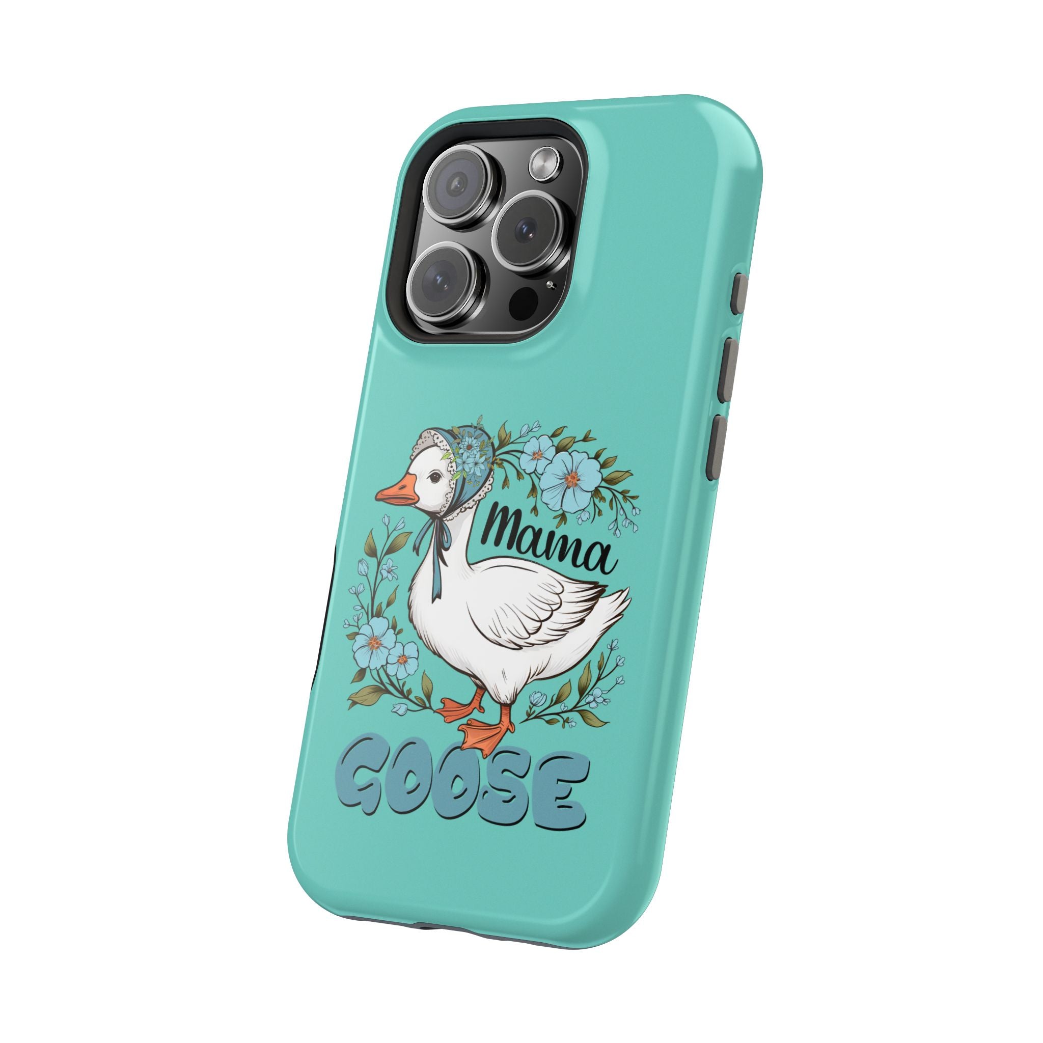 Mama Goose Phone Case — Cute Floral Goose Magnetic Impact‑Resistant Cover