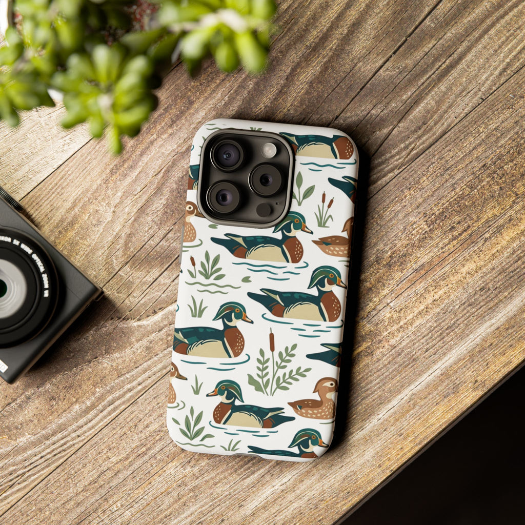 Duck Pattern Phone Case — Cute Woodland Waterfowl iPhone Case