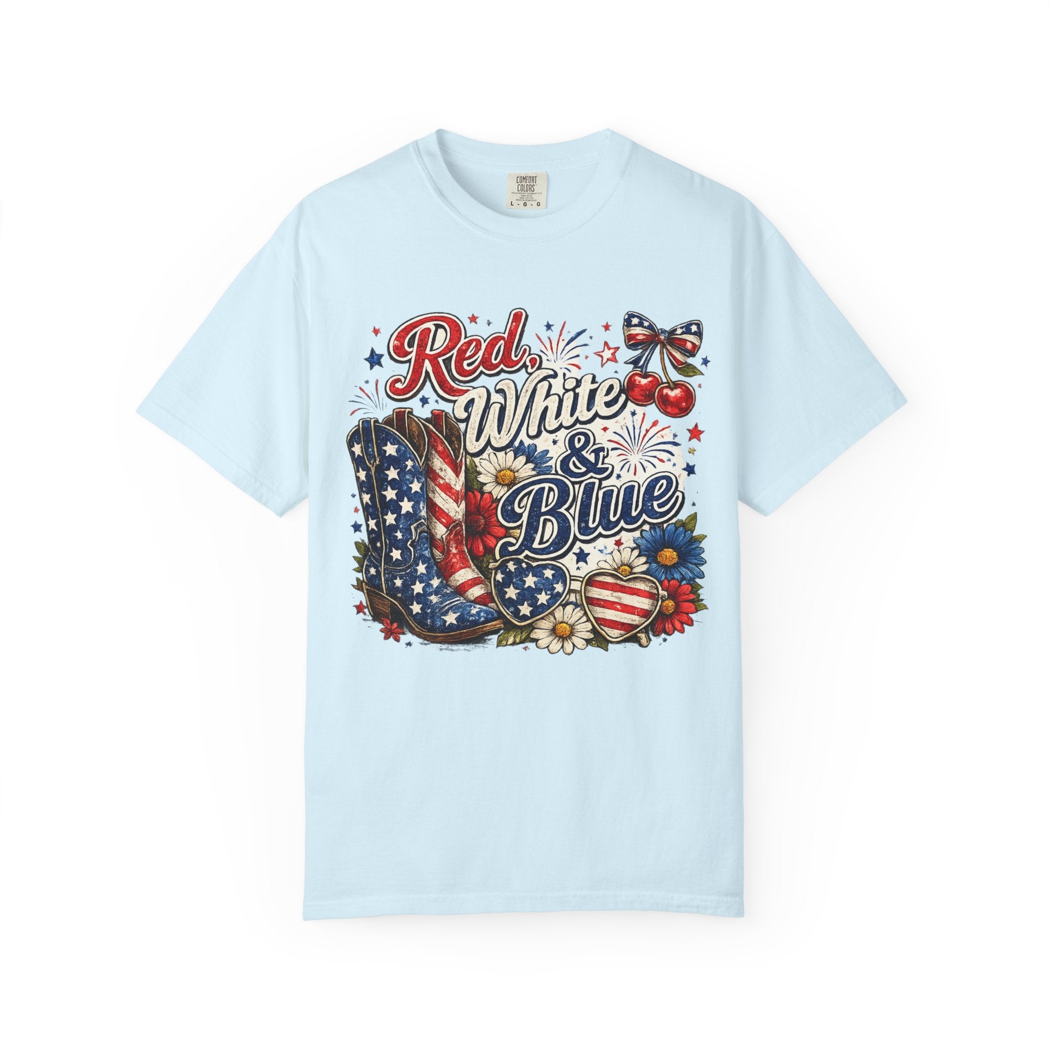 Patriotic Red White & Blue Graphic T-Shirt