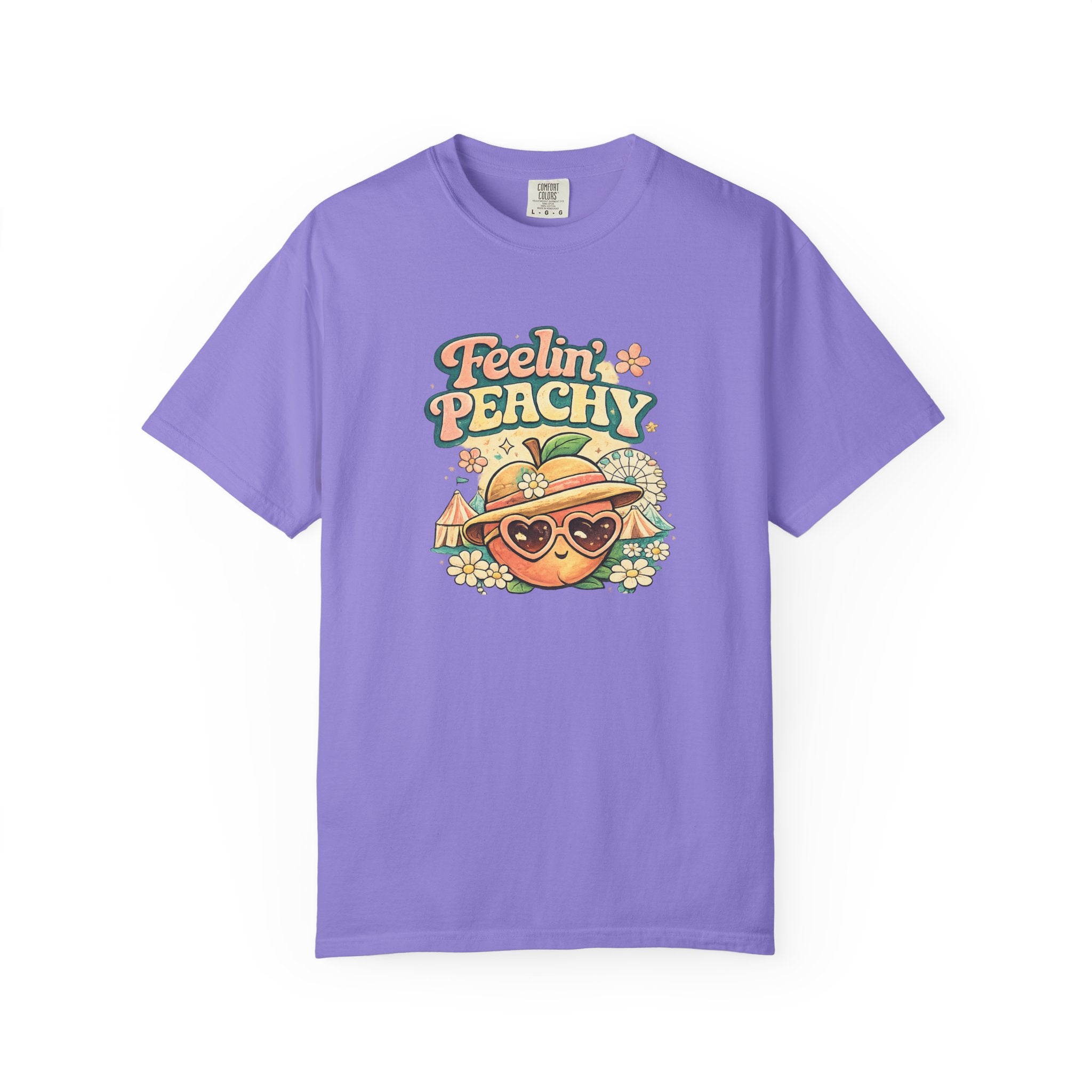 Feelin' Peachy T-Shirt – Retro Summer Peach Graphic Tee
