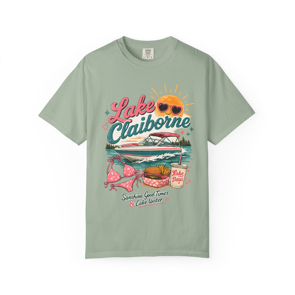 Lake Claiborne T-Shirt — Retro Lakeside Summer Graphic Tee