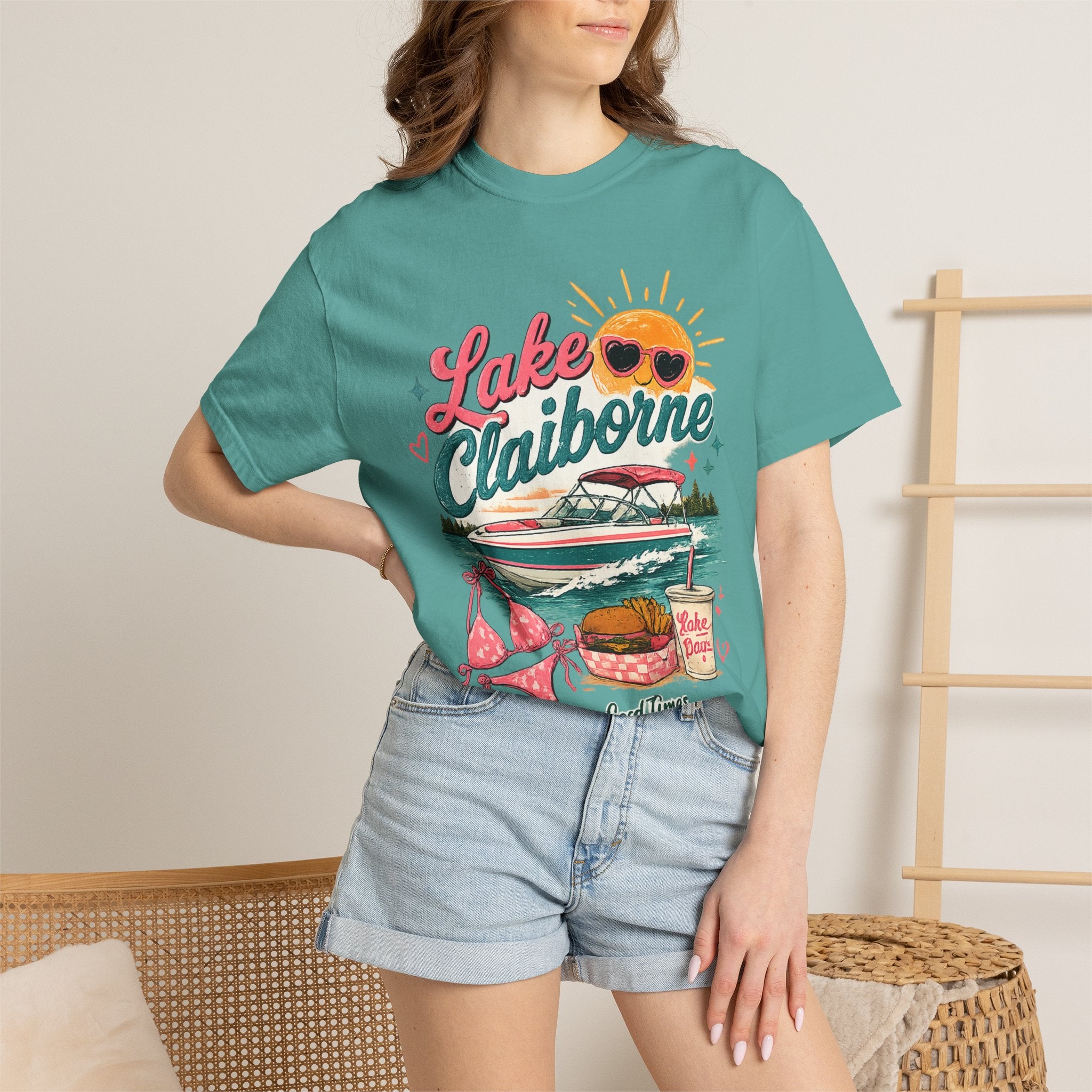 Lake Claiborne T-Shirt — Retro Lakeside Summer Graphic Tee