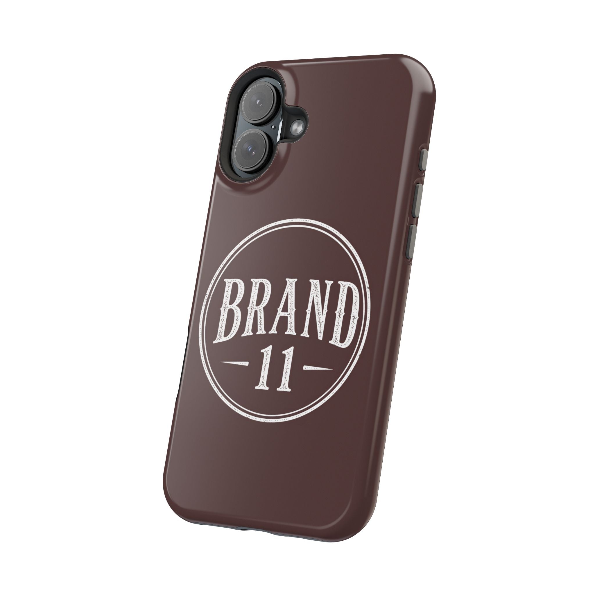 Magnetic Impact-Resistant Phone Case — Vintage 'Brand 11' Logo, MagSafe-Compatible Protective Cover