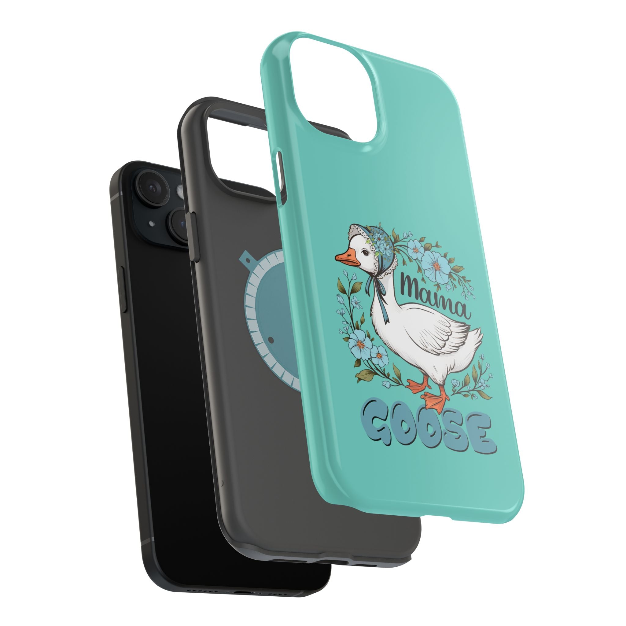 Mama Goose Phone Case — Cute Floral Goose Magnetic Impact‑Resistant Cover
