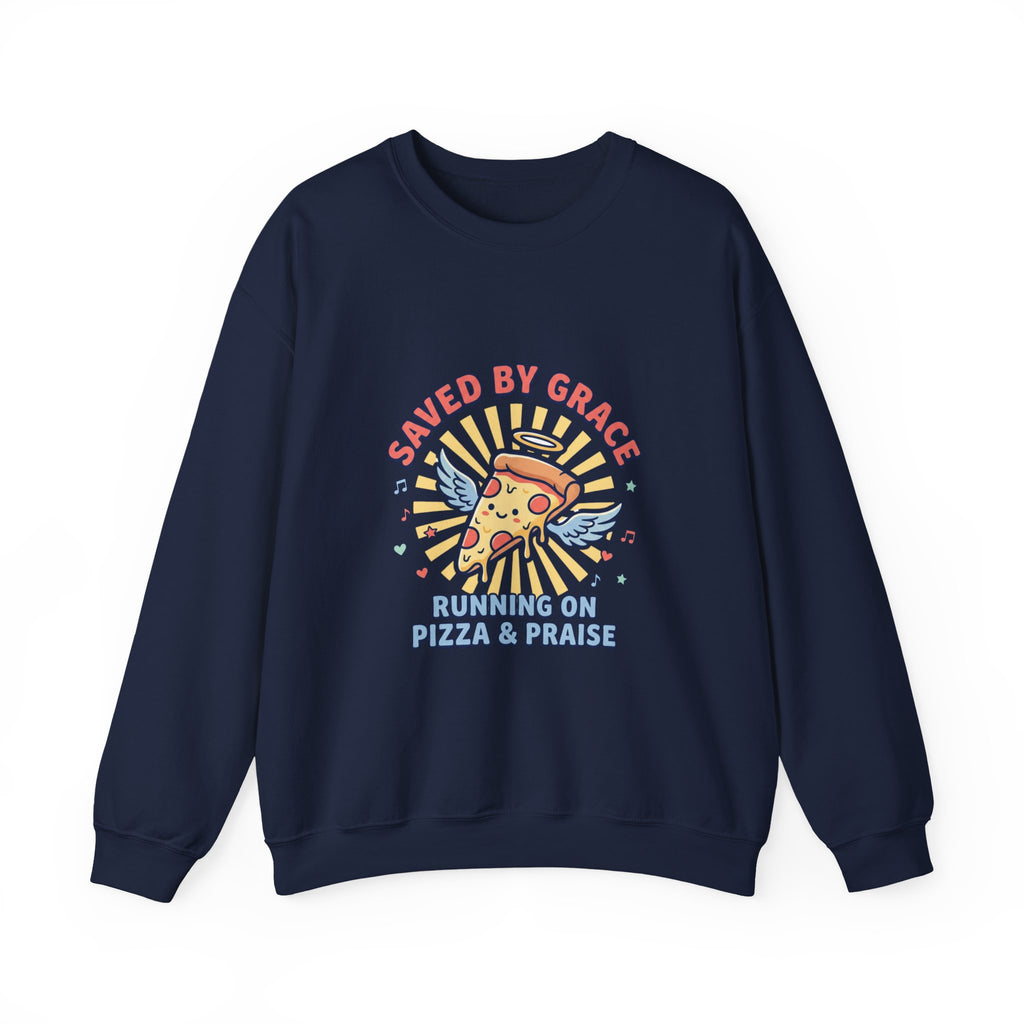 Saved by Grace Crewneck Sweatshirt | Christian memes, church camp retro