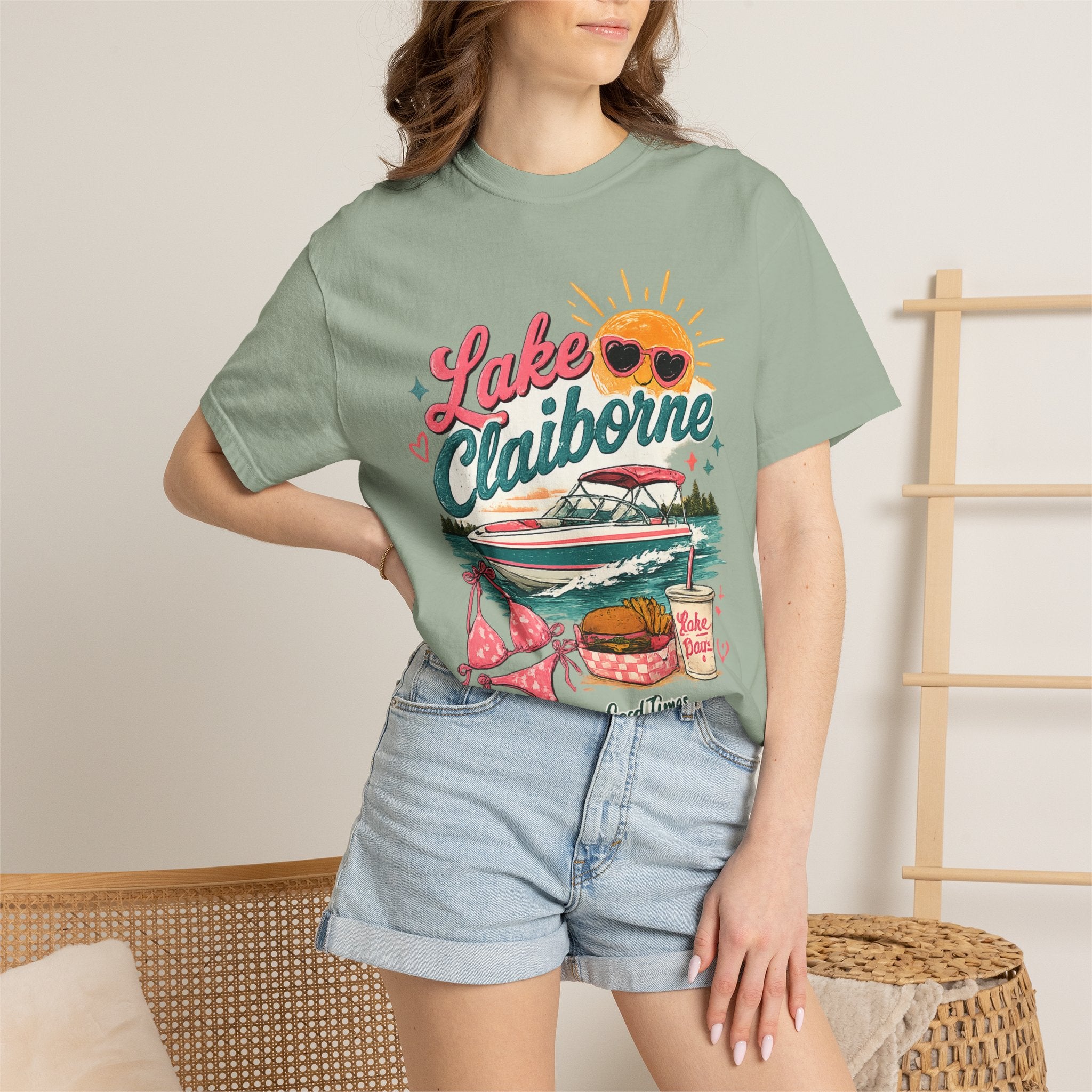 Lake Claiborne T-Shirt — Retro Lakeside Summer Graphic Tee