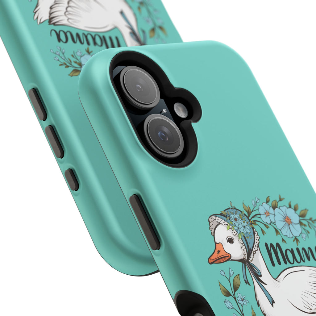Mama Goose Phone Case — Cute Floral Goose Magnetic Impact‑Resistant Cover