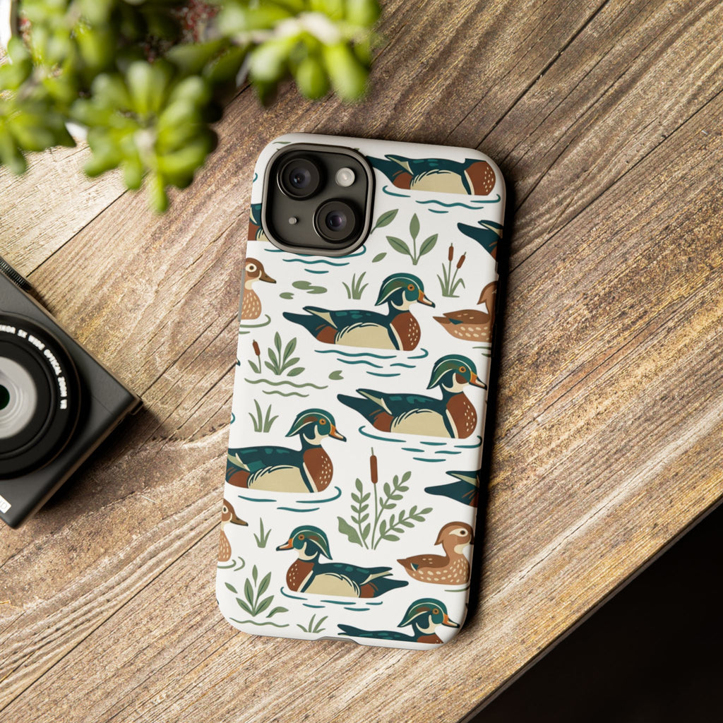 Duck Pattern Phone Case — Cute Woodland Waterfowl iPhone Case