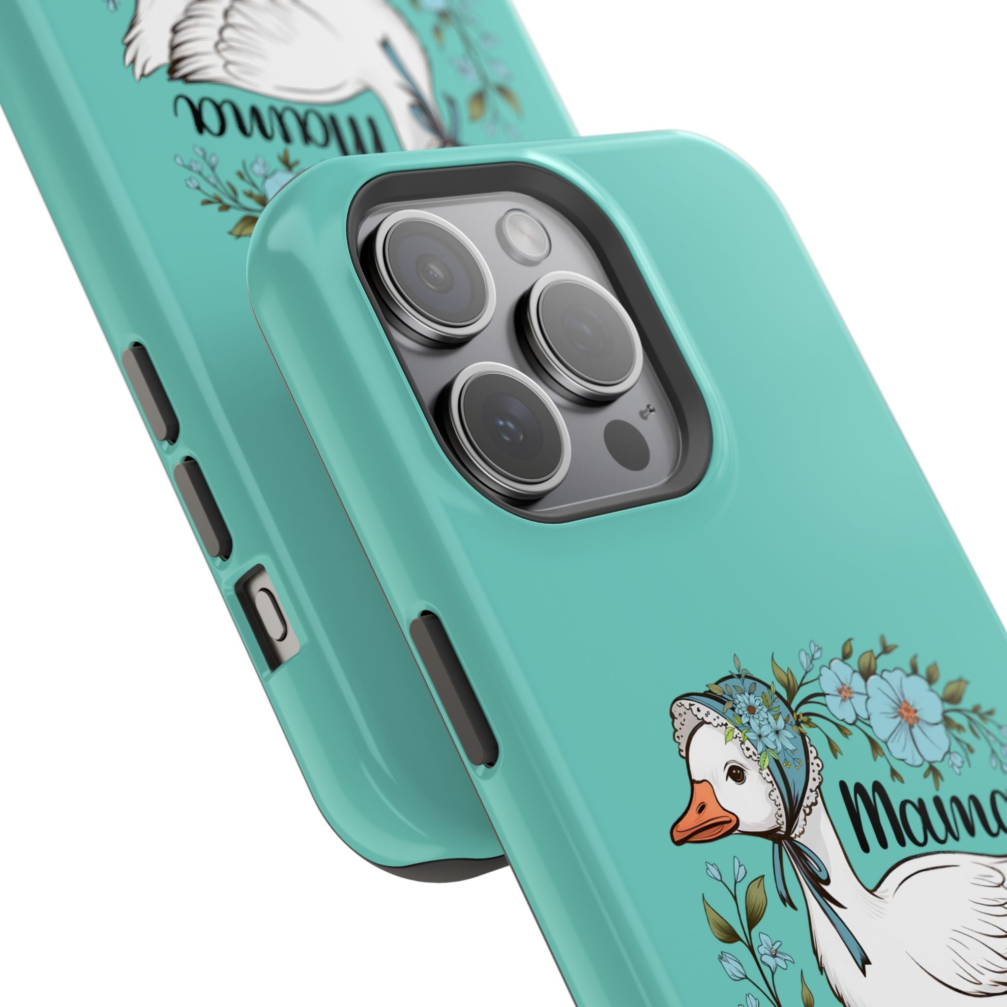Mama Goose Phone Case — Cute Floral Goose Magnetic Impact‑Resistant Cover