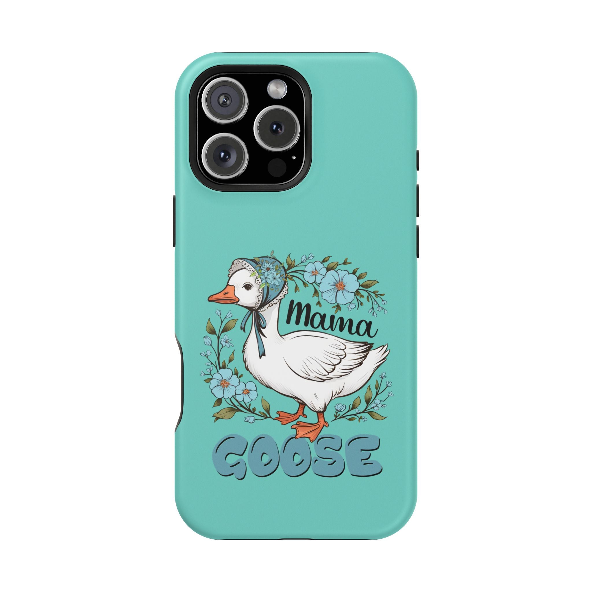 Mama Goose Phone Case — Cute Floral Goose Magnetic Impact‑Resistant Cover