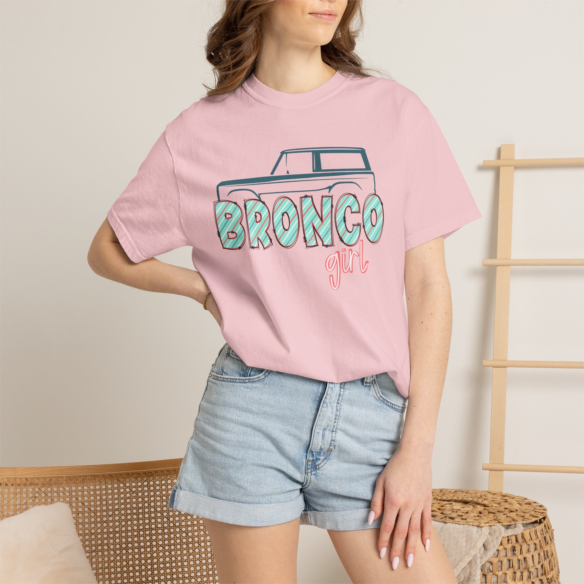 Bronco Girl T‑Shirt — Vintage SUV Graphic Tee for Women, 'Bronco Girl'