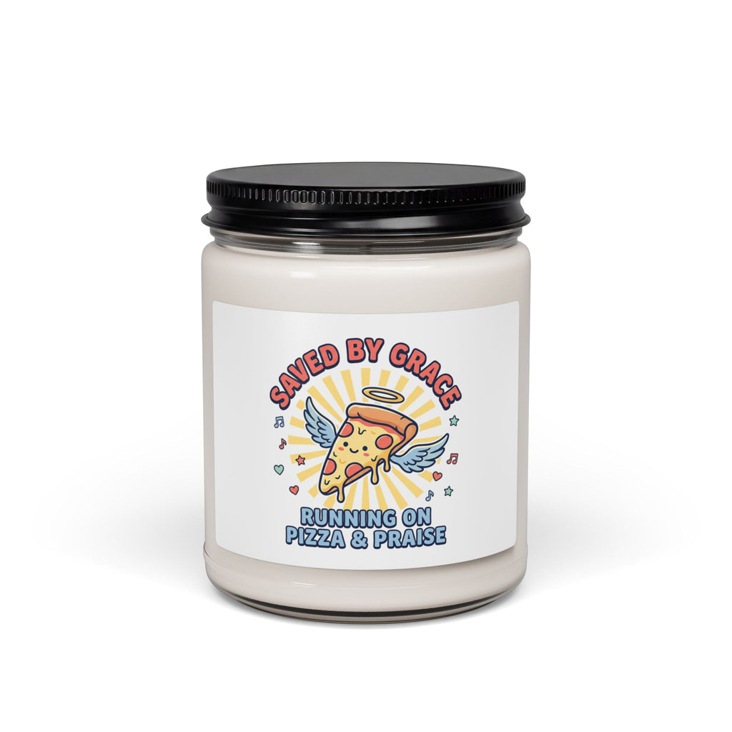 Saved by Grace Pizza Candle | Christian memes, faith humor