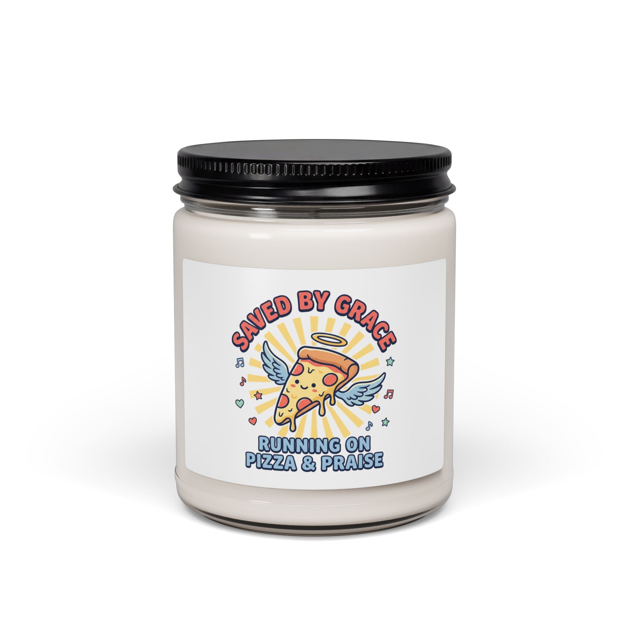 Saved by Grace Pizza Candle | Christian memes, faith humor